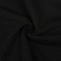 Ткань Футер 3-х нитка, Петля, цвет Черный (на отрез)  в Комсомольске-на-Амуре