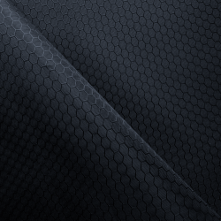 Ткань Оксфорд 300D PU Рип-Стоп СОТЫ, цвет Черный (на отрез)  в Комсомольске-на-Амуре