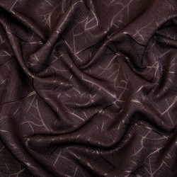 Ткань Блэкаут для штор &quot;Ледовое тиснение цвет Темно-Коричневый&quot; (на отрез)  в Комсомольске-на-Амуре