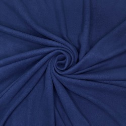 Ткань Флис Односторонний 130 гр/м2, цвет Темно-синий (на отрез)  в Комсомольске-на-Амуре