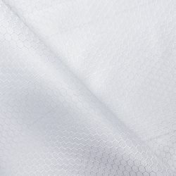 Ткань Оксфорд 300D PU Рип-Стоп СОТЫ, цвет Белый (на отрез)  в Комсомольске-на-Амуре