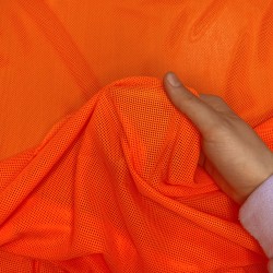 Трикотажная Сетка 75 г/м2, цвет Оранжевый (на отрез)  в Комсомольске-на-Амуре